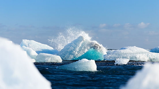 арктический океан, северный полюс, лед, океан, HD обои HD wallpaper