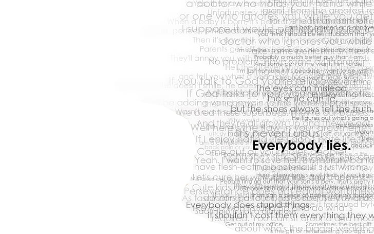 everybody, Gregory, house, Lies, m, quotes, text, Typography, HD wallpaper