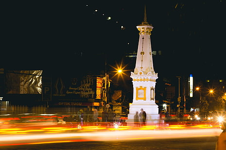 żarówka, miasto, indonezja, jawa, punkt orientacyjny, światło, yogya, Tapety HD HD wallpaper