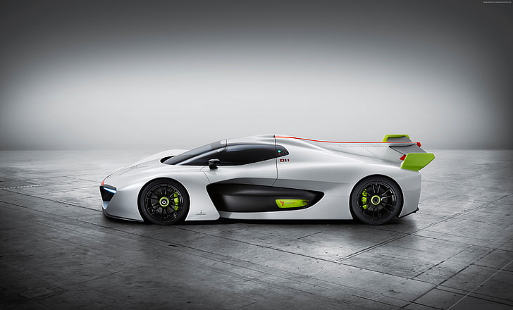 Sportwagen, weiß, Pininfarina H2 Speed, Wasserstoff, Wasserstoff-Brennstoffzelle, Genfer Automobilsalon 2016, HD-Hintergrundbild