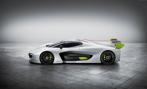 спортна кола, бяла, Pininfarina H2 Speed, водород, водородна горивна клетка, автосалон в Женева 2016 г., HD тапет HD wallpaper