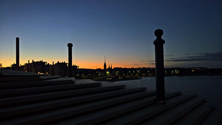 Finnland, Helsinki, Helsinki bei Nacht, Helsinki Sommernacht, Lyly auf dem Dach, Mitternachtssonne, öffentliche Sauna Lyly, HD-Hintergrundbild