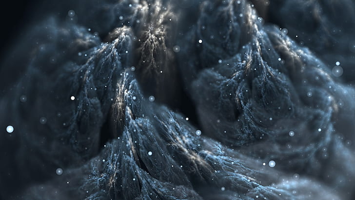 digitale Kunst, schwimmende Partikel, Textur, HD-Hintergrundbild