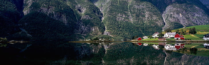 Hyefjorden, gmina Gloppen, okręg Sogn og Fjordane, Norwegia, Hyefjorden, Gloppen, gmina, Fjordane, okręg, Norwegia, Tapety HD