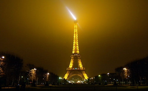 Eiffeltornet under natten, Eiffeltornet, Eiffeltornet, nattetid, turné Eiffel, populärt, paris - Frankrike, frankrike, berömd plats, torn, arkitektur, monument, resmål, stad, urban scen, turism, natt, resa, europa , fransk kultur, stadsbild, huvudstäder, HD tapet HD wallpaper