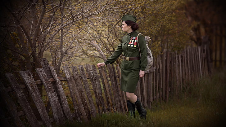 girl, awards, May 9, Victory day, The Great Patriotic War, tunic, the day of the great Victory, HD wallpaper