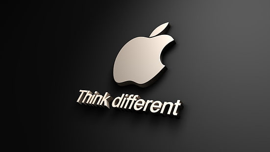 Apple, думай иначе HD, яблоко думай иначе логотип, яблоко, яблоко думай иначе, думай иначе, HD обои HD wallpaper