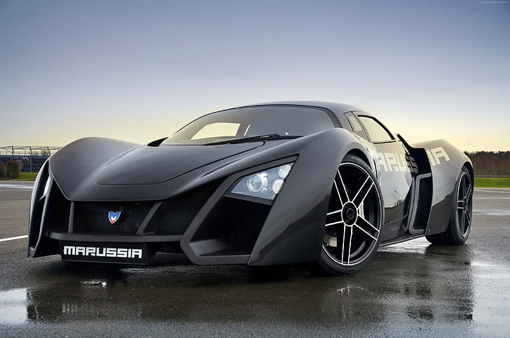 review, luxury cars, supercar, Marussia, sports car, front, test drive, Russian, HD wallpaper