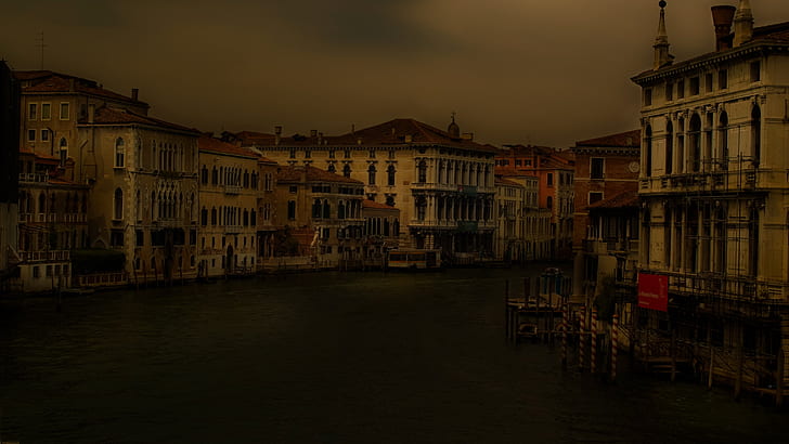 إيطاليا قناة نهر البندقية HD ، قناة البندقية ، مناظر المدينة ، النهر ، إيطاليا ، البندقية ، القناة، خلفية HD