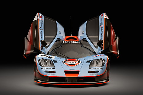 McLaren, GTR, Дверь, Огни, 1993, 24 часа Ле-Мана, McLaren F1, Спортивный автомобиль, McLaren F1 GTR длинный хвост 25R, HD обои HD wallpaper