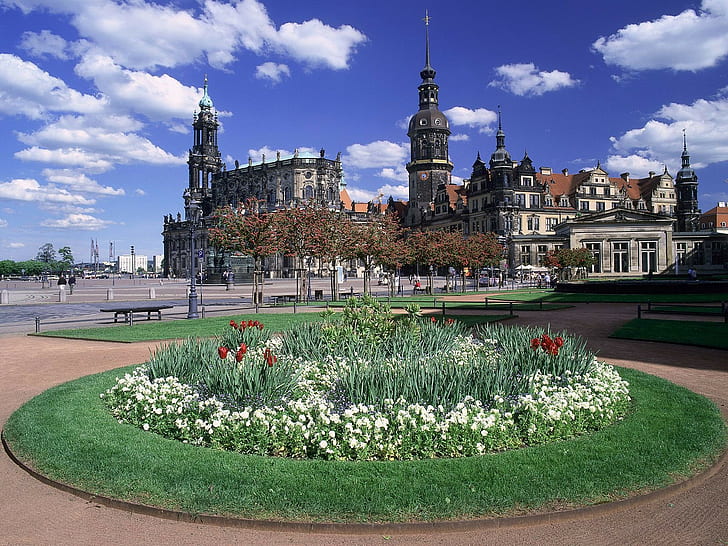 arsitektur, kota, Dresden, cityscape, Wallpaper HD