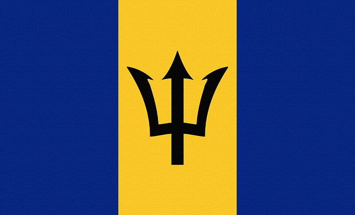 Flag, Coat of arms, Photoshop, Barbados, HD wallpaper
