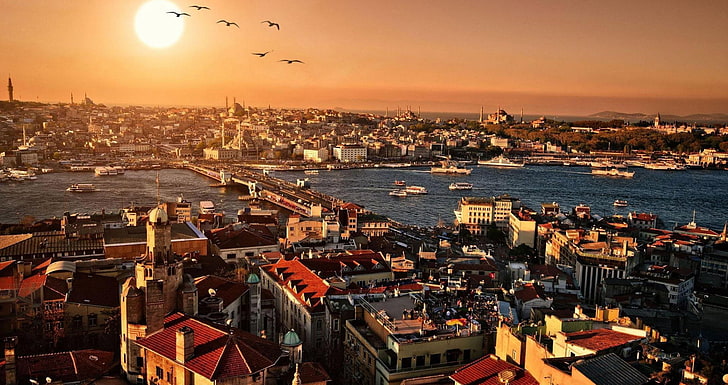 Турция, Стамбул, город, HD обои