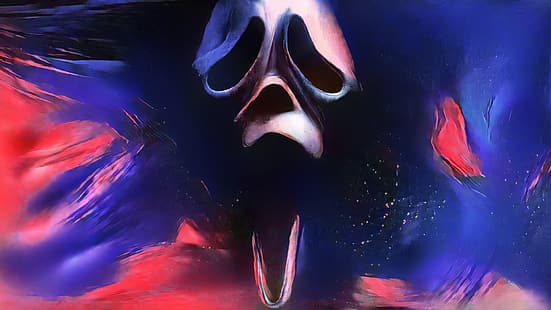  dar0z, Scream, mask, ghostface, movies, AI, horror, HD wallpaper HD wallpaper