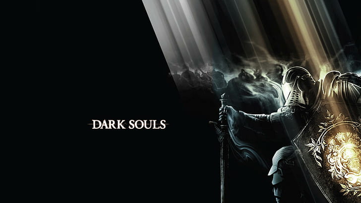 Dark Souls Knight Medieval Black HD, плакат за Dark Souls, видео игри, черен, тъмен, рицар, средновековен, Souls, HD тапет