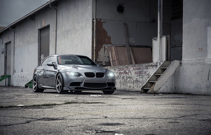 gray BMW coupe, BMW, Lights, E93, Stance, Vossen, HD wallpaper