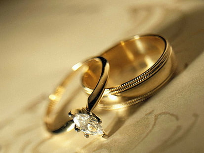 Matrimonio, Anello, Diamante, Fotografia, Profondità di campo, matrimonio, anello, diamante, fotografia, profondità di campo, Sfondo HD HD wallpaper