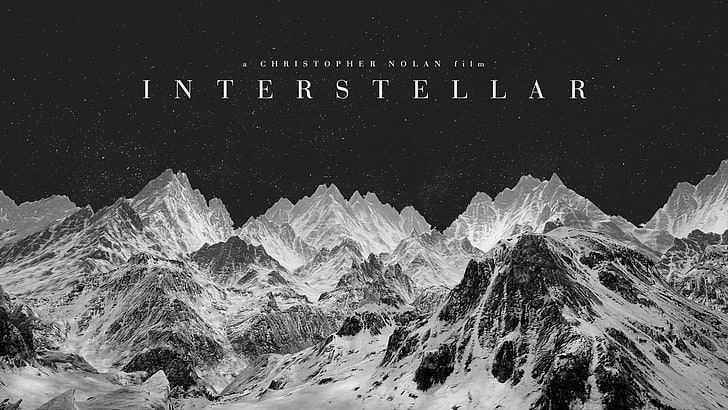 Interstellar digital wallpaper, Interstellar (movie), Christopher Nolan, Movies, Hollywood, Fan art, monochrome, Tapety HD