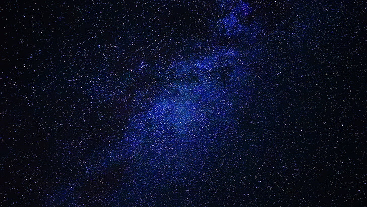 starry night, stars, milky way, space, HD wallpaper