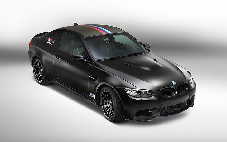 BMW M3 Car Black, svart bmw muskelbil, svart, HD tapet