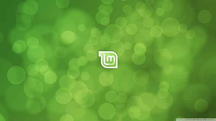 緑のロゴ、Linux Mint、オペレーティングシステム、 HDデスクトップの壁紙