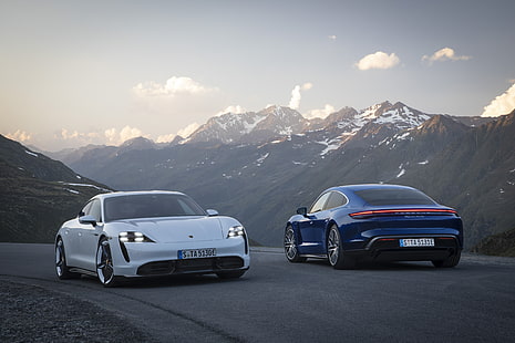  Porsche, Taycan, electric car, HD wallpaper HD wallpaper