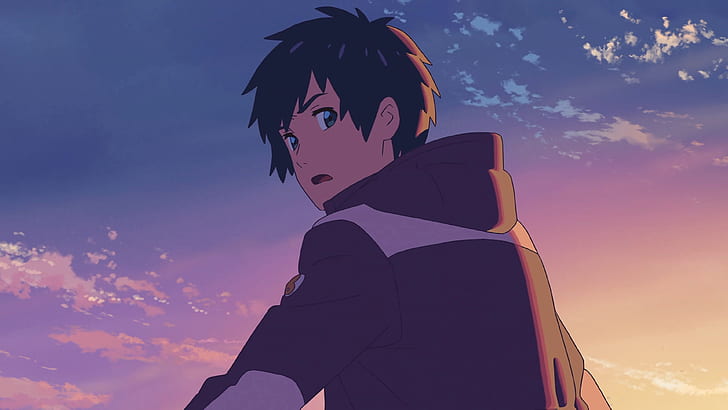 Makoto Shinkai, Kimi no Na Wa, chicos de anime, anime, Fondo de pantalla HD