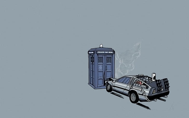Doctor Who, Back to the Future, โทรศัพท์, ตู้โทรศัพท์, กล่องตำรวจ, วอลล์เปเปอร์ HD