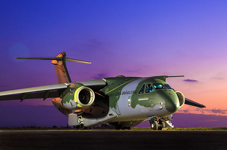 Embraer KC-390, aereo da trasporto, Sfondo HD