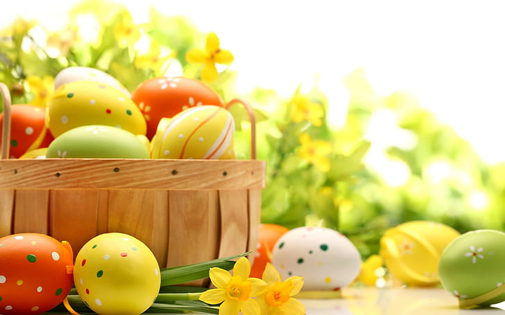 Eier für fröhliche Ostern, Ostereier, HD-Hintergrundbild