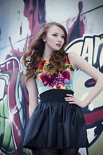 Олеся Харитонова, модель, рыжая, женщины, HD обои HD wallpaper
