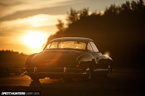 Volkswagen Slammed Classic Car Classic Sunset HD, cars, car, sunset, classic, volkswagen, slammed, HD wallpaper HD wallpaper