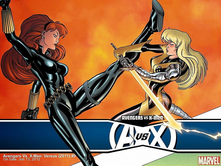 X-Men, avengers vs. x-Men, Black Widow, Magik (Marvel Comics), Marvel Comics, HD wallpaper