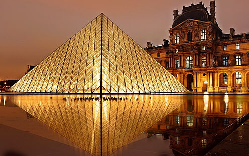 متحف اللوفر باريس - التصوير الفوتوغرافي HD خلفيات، خلفية HD HD wallpaper