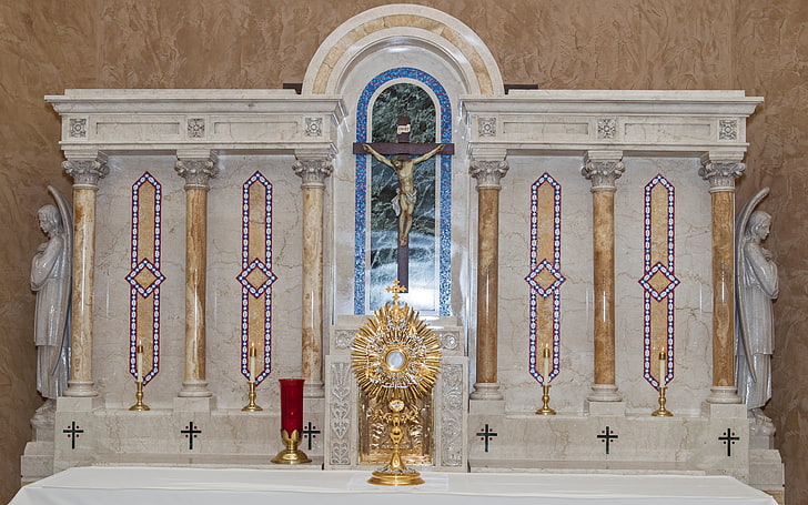Adoration Altar, church, altar, adoration, Most Holy Sacrament, HD wallpaper