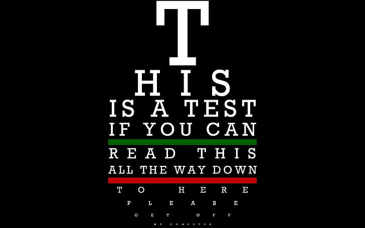 Test, eye test illustration, funny, 1920x1200, letter, humor, test, HD wallpaper