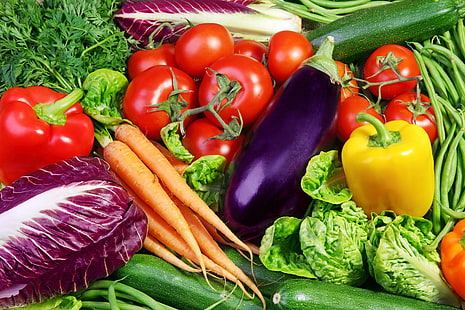 berbagai sayuran, sayuran, bumbu, banyak, Wallpaper HD HD wallpaper