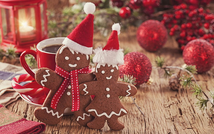 Playful Sweet Cookies, sweets, cookies, christmas ornaments, globes, HD wallpaper