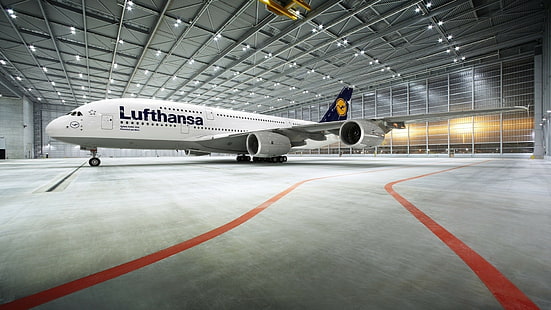Aeroplano, Airbus, A380, Luci, aeroplano, Airbus, A380, luci, Sfondo HD HD wallpaper