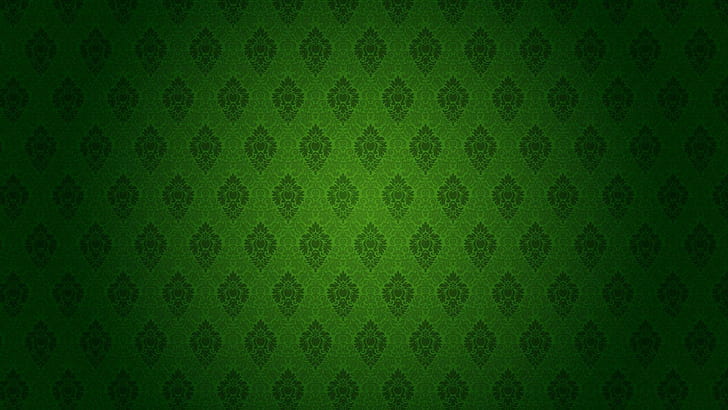 Vintage floral pattern, green floral print textile, abstract, 1920x1080, pattern, vintage, HD wallpaper