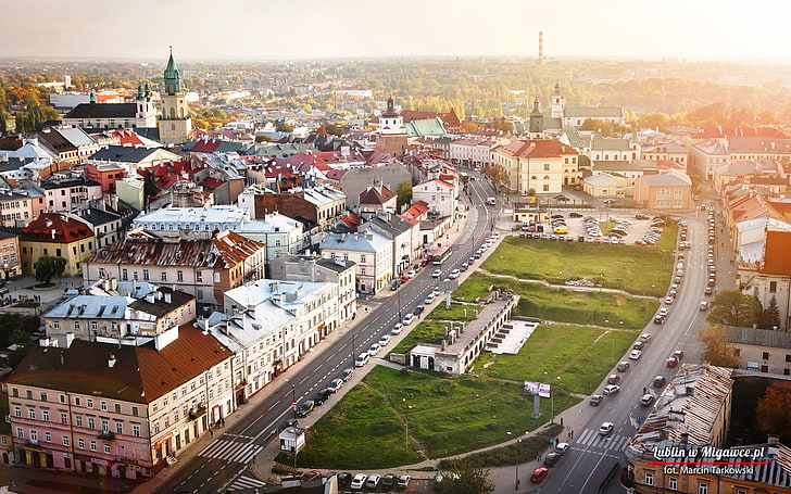 Люблин, Полша, полски, градски пейзаж, туризъм, туризъм, Европа, HD тапет