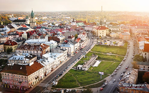 Lublin, Pologne, polonais, paysage urbain, tourisme, tourisme, Europe, Fond d'écran HD HD wallpaper