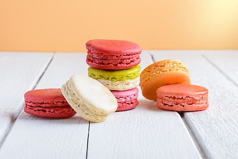  colorful, dessert, cakes, sweet, bright, macaroon, french, macaron, HD wallpaper HD wallpaper