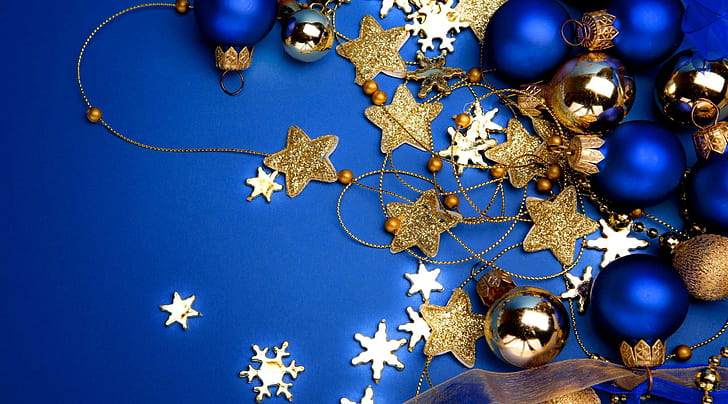 クリスマスの飾り、星、金、休日、クリスマス、気分、新年、クリスマスの飾り、星、金、休日、クリスマス、気分、新年、 HDデスクトップの壁紙