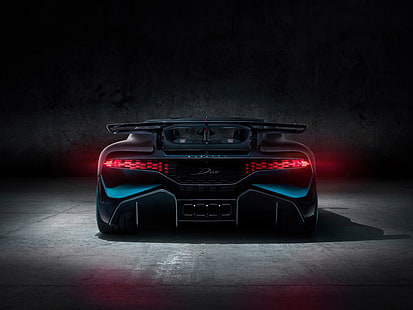  background, rear view, hypercar, Divo, Bugatti Divo, 2019 Bugatti Divo, HD wallpaper HD wallpaper