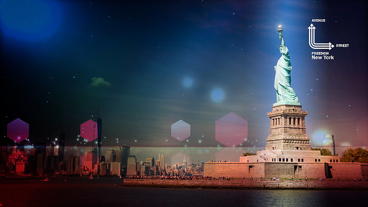 Нью-Йорк, Статуя Свободы, HD обои