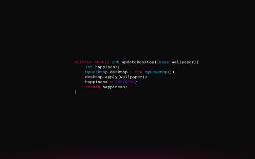 minimalismo, Java, código, destaque de sintaxe, HD papel de parede HD wallpaper