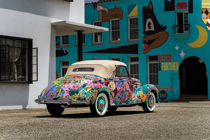 1952, 220, art, benz, cabriolet, car, custom, earthly, hiro, mercedes, paradise, vintage, w187, yamagata, HD wallpaper