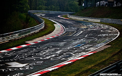 Graffiti, sport automobile, Nurburgring, pistes de course, route, Fond d'écran HD HD wallpaper