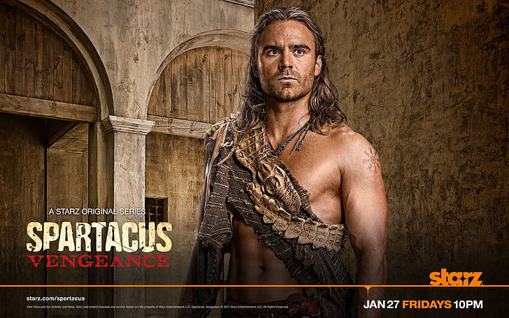 Gannicus Spartacus Vengeance, affiche spartacus vngeance, Fond d'écran HD